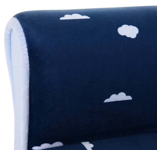 HOMCOM Children Chair Armchair Single Sofa, 50 x 39 x 44cm, for 18M+, Blue Aosom UK