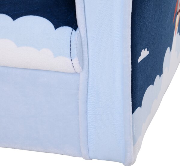HOMCOM Children Chair Armchair Single Sofa, 50 x 39 x 44cm, for 18M+, Blue Aosom UK
