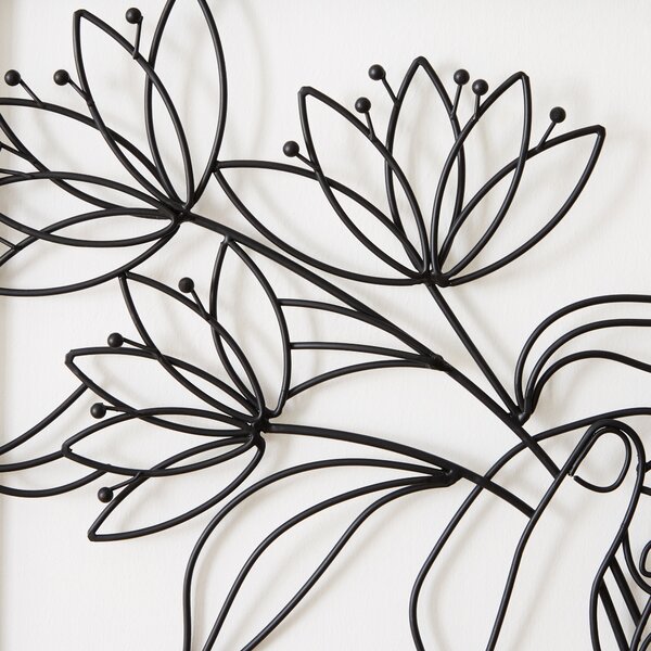 Framed Flower Bunch Wire Wall Art