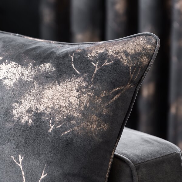 Velour Tree Printed Cushion