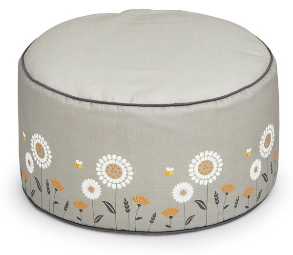 Scandi Print Grey Pouffe