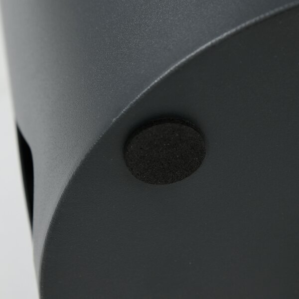 HOMCOM Umbrella Station: Circular Stand with Hooks & Water Tray, Hallway Essential, Dark Grey Aosom UK