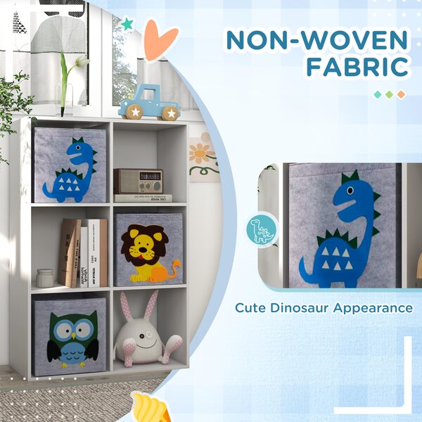 ZONEKIZ Kids' Storage Unit: 3 Fabric Drawers, Sturdy Frame, 61.8 x 29.9 x 91.5 cm, Pristine White Aosom UK