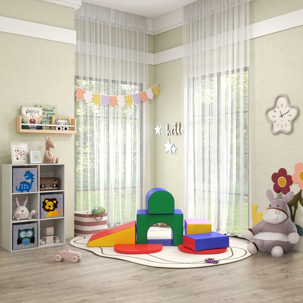 ZONEKIZ Kids' Storage Unit: 3 Fabric Drawers, Sturdy Frame, 61.8 x 29.9 x 91.5 cm, Pristine White Aosom UK