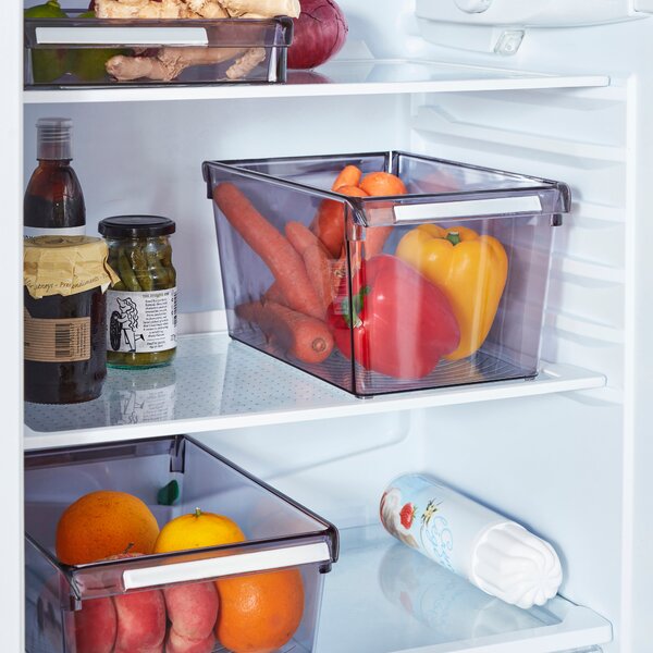 Tinted Fridge Organiser Storage Box Clear