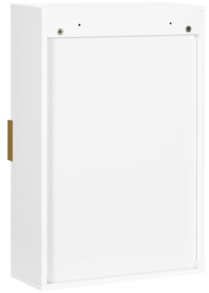 Kleankin Wall Mounted Bathroom Cabinet, Over Toilet Storage, Adjustable Shelves, for Hallway, Living Room, White Aosom UK