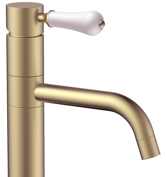 Bathroom faucet Rea Serra Brush Gold low