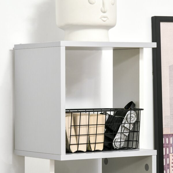 HOMCOM Modern 5-Tier Bookshelf, Freestanding Bookcase Storage Shelving for Living Room Home Office Study, Light Grey Aosom UK