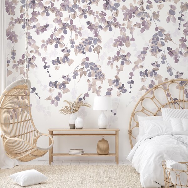 Honesty Mauve Wall Mural