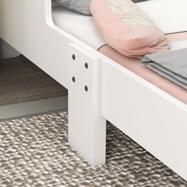 ZONEKIZ Unicorn Toddler Bed, Children's Bedroom Furniture, for Ages 3-6, 143 x 74 x 67 cm, White Aosom UK
