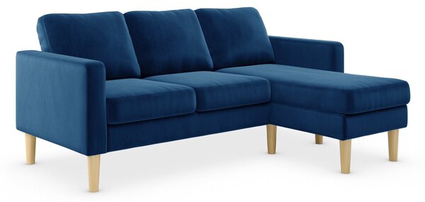 Jacob Velvet Reversible Small Corner Chaise Sofa