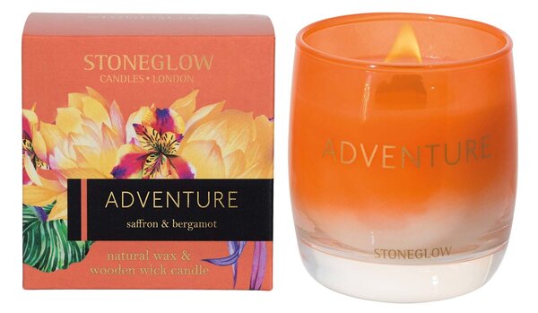 Stoneglow Infusion Saffron & Bergamot Orange Adventure Candle Orange