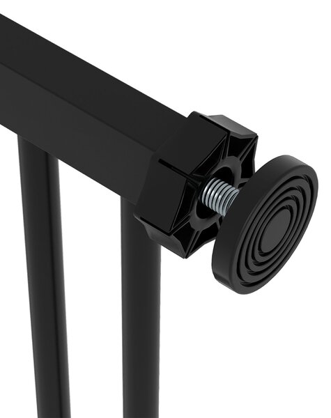PawHut Metal 74-87cm Wide Adjustable Dog Gate Black Aosom UK