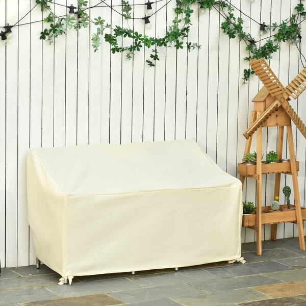 Outsunny Outdoor Furniture Cover 2 Seater Loveseat Protection Tough PVC Lining Wind Rain Dust UV Waterproof, 140x84x94cm Aosom UK
