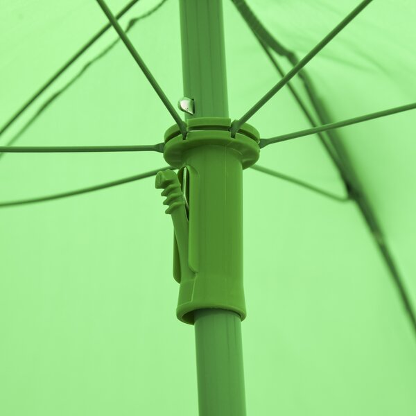Outsunny Kids Folding Picnic Table and Chair Set Frog Pattern with Removable & Height Adjustable Sun Umbrella, Green