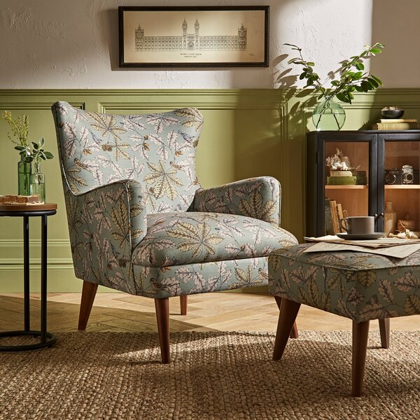 Marlow Wing Chair, Arboretum Print