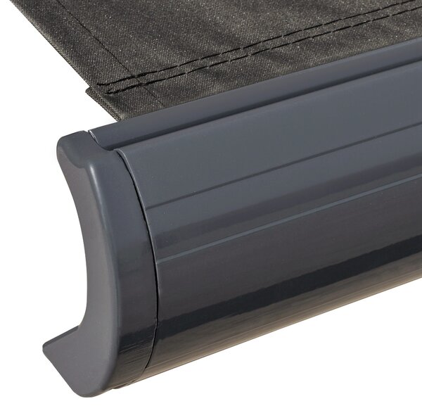 Outsunny Cassette Electric Motorised Manual Awning Door Window Patio Canopy Retractable Sun Shade w/ R/C, 350x300cm Grey
