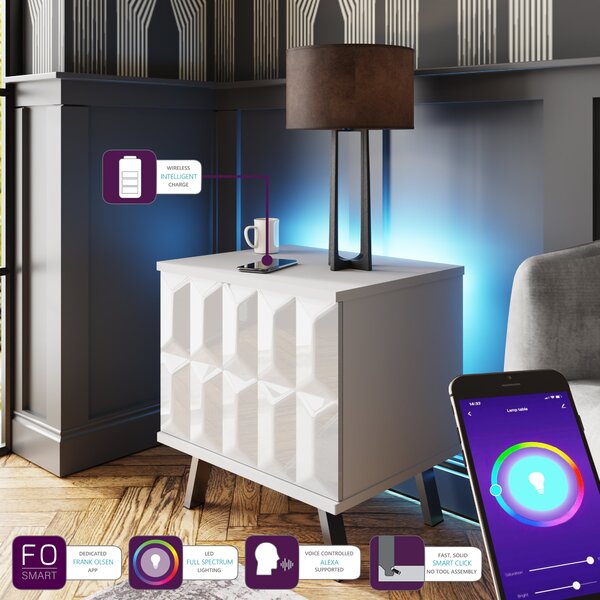 Elevate Smart LED 1 Door Lamp Table