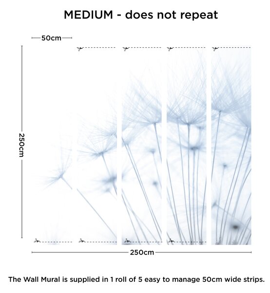 Dandelion Blue Wall Mural