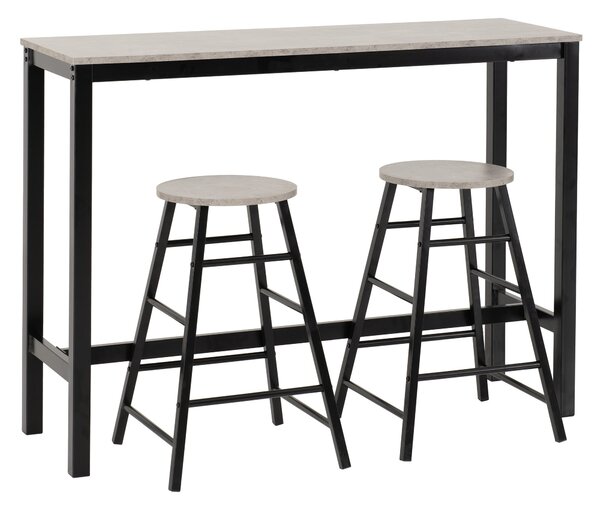 Athens Rectangular Bar Table with 2 Stools