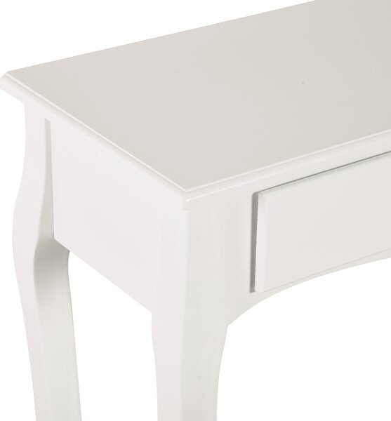 HOMCOM Modern Console Table, Sofa Side Desk with Storage Shelves & Drawers, for Living Room Entryway, Ivory White Aosom UK