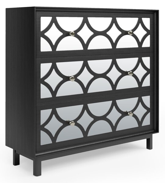 Delphi 3 Drawer Chest, Mirrored