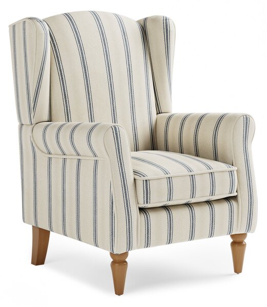 Oswald Pinstripe Wingback Armchair