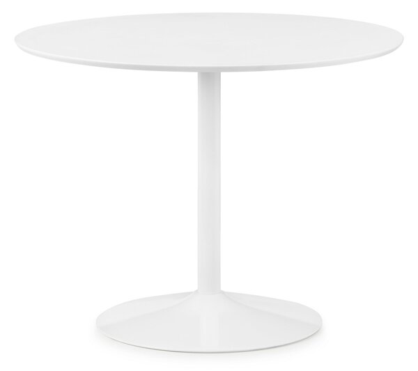 Blanco 4 Seater Round Pedestal Dining Table, White