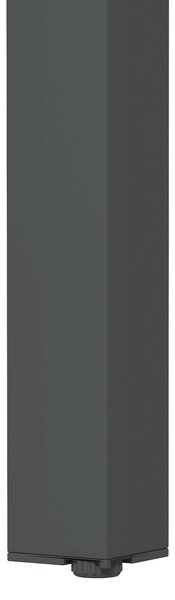 Outsunny Aluminium Garden Table for 6-8, Extending Outdoor Dining Table Rectangle for Lawn Balcony - Charcoal Grey