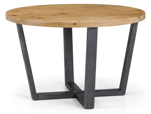 Brooklyn Round Dining Table with 4 Monroe Chairs, Solid Oak