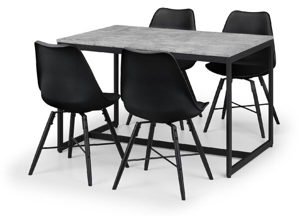 Staten Rectangular Dining Table with 4 Kari Chairs