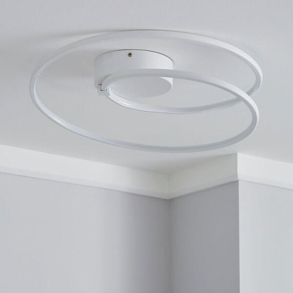 Menton Integrated LED Swirl Flush Ceiling Light