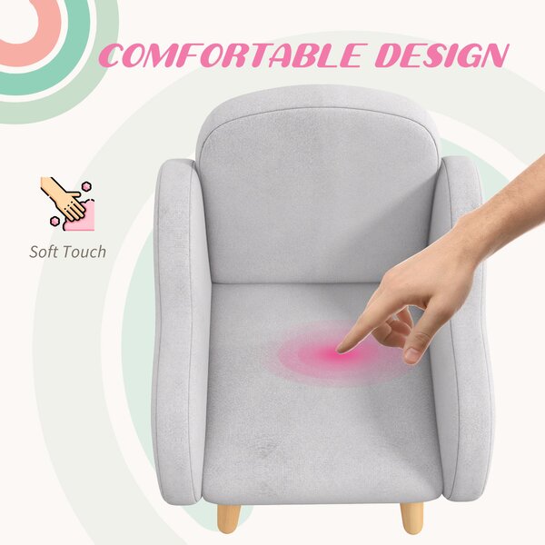 ZONEKIZ Cloud Shape Toddler Armchair, Ergonomically Designed Kids Chair, Children Playroom Mini Sofa for Relaxing, for Ages 1.5-5 Years Aosom UK