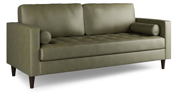 Zoe Distressed Faux Leather 3 Seater Sofa