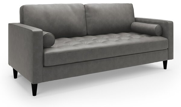 Zoe Distressed Faux Leather 3 Seater Sofa