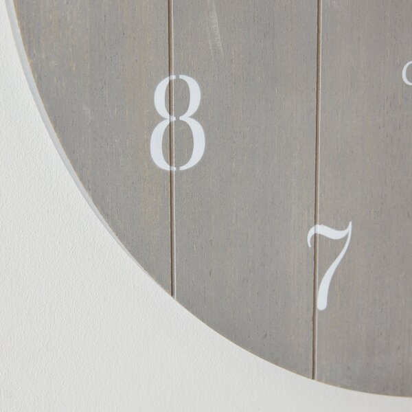 Distressed Wooden Wall Clock