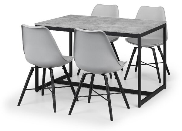 Staten Rectangular Dining Table with 4 Kari Chairs