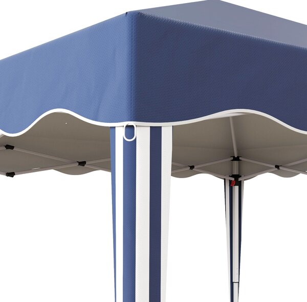 Outsunny Waterproof 3x3m Pop Up Gazebo, Quick Setup Outdoor Party Tent, Waterproof with Carry Bag, Blue Aosom UK