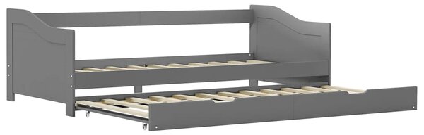 Pull-out Sofa Bed Frame without Mattress Grey 90x200 cm