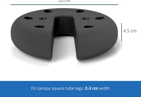 Outsunny Gazebo Weight Set of 4, Tent Weight Base Marquee Party Tent Canopy 8.8KG