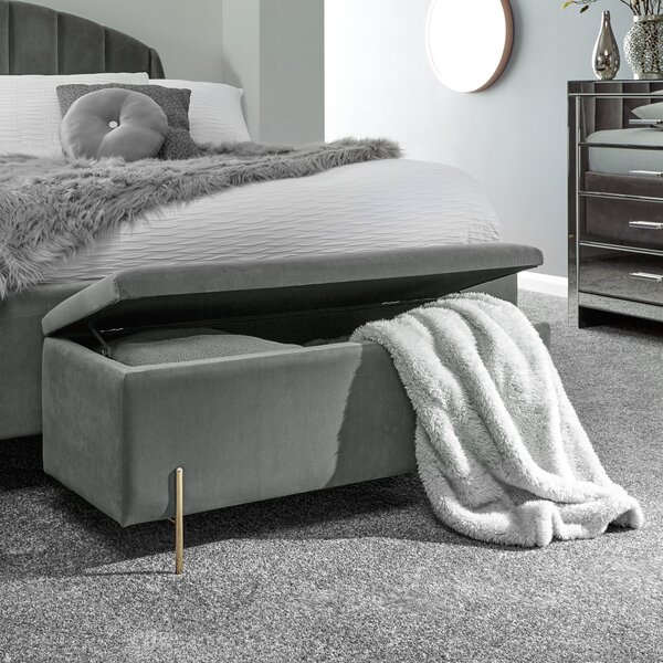 Mystica Velour Ottoman Storage Bench