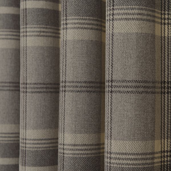 Highland Check Eyelet Door Curtains