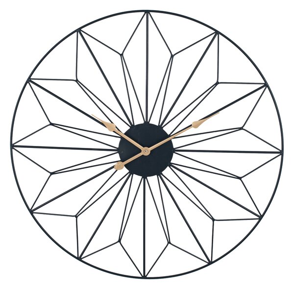 Black and Gold Geo Wall Clock