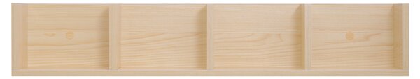 HOMCOM Wall Mount 84 CD / 56 DVD/Blu-ray/ Media Storage Rack 4 Cubes Wooden Shelf Organizer Unit Bookcase Display (Natural Wood Colour) Aosom UK