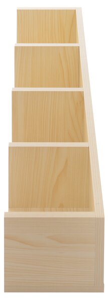 HOMCOM Wall Mount 84 CD / 56 DVD/Blu-ray/ Media Storage Rack 4 Cubes Wooden Shelf Organizer Unit Bookcase Display (Natural Wood Colour) Aosom UK