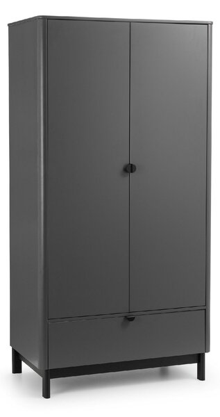 Chloe Double 1 Drawer Wardrobe, Grey