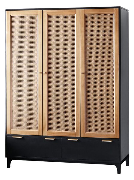 Franco Triple Wardrobe, Black