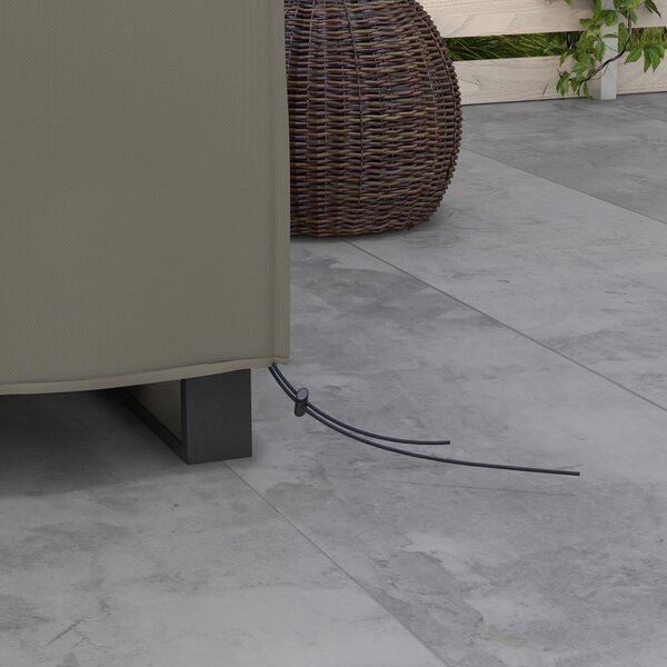 Outsunny Patio Furniture Protector: Weatherproof 600D Oxford Cover for Large Square Sets, 230 x 230 x 70cm, Grey Aosom UK
