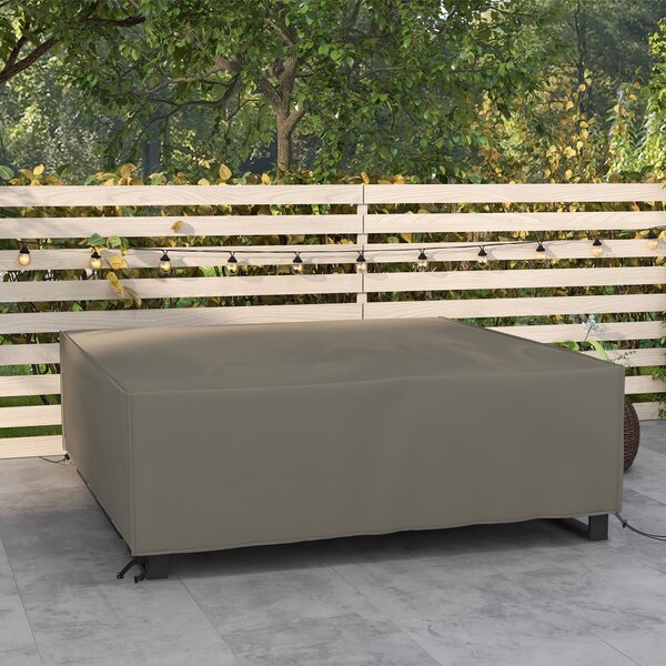 Outsunny Patio Furniture Protector: Weatherproof 600D Oxford Cover for Large Square Sets, 230 x 230 x 70cm, Grey Aosom UK