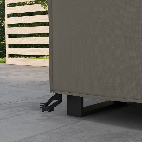 Outsunny Patio Furniture Protector: Weatherproof 600D Oxford Cover for Large Square Sets, 230 x 230 x 70cm, Grey Aosom UK